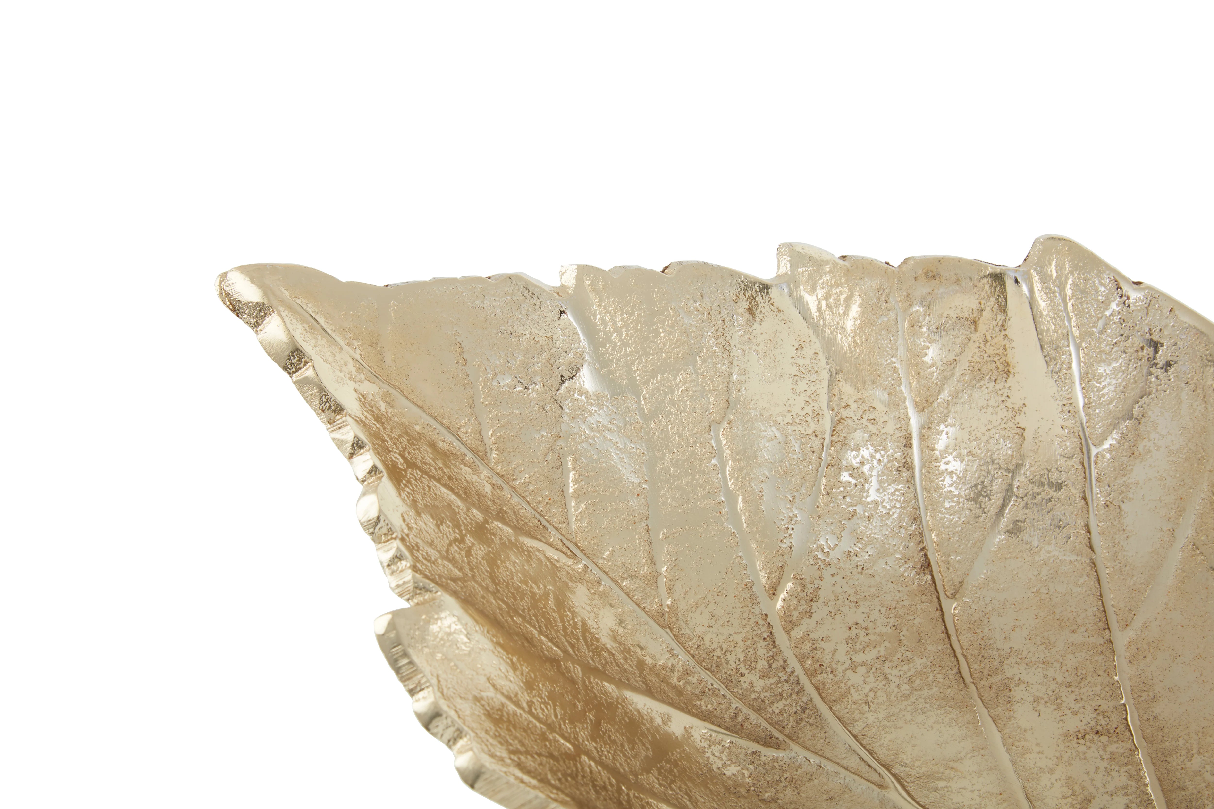 Addison Art Deco Gold Finish Leaf Dish